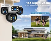 Ventus ES-5804 8MP 4 Kameralı Wifi  16X Zoom HiEasy Gece Görüş Çift Yönlü Ses Uzaktan İzleme Kişi Takibi Türkçe - 2
