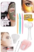 6'lı Set Kaş Yüz Göz Gerdirme Yoğa Lastiği Çift Taralı Yüz Temizleme Fırçası - 1