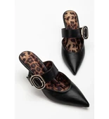 Yote Siyah Cilt Topuklu Terlik thumbnail 1