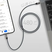 Recci RS35CL Type-C to Lightning PD 30W Örgü Tasarımlı Hızlı Şarj Özellikli Data ve Şarj Kablosu 1M - 6