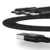 Recci RCS-D120 Fast Wind Serisi 3in1 USB-A to Lightning – Type-C – Micro Şarj ve Data Kablosu 1.2M - 8