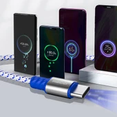 Recci RTC-N33C Instant Serisi USB-A to Type-C 3A Hızlı Şarj Özellikli Şarj ve Data Kablosu 2M - 5