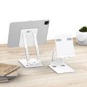 Recci RHO-M08 Ayarlanabilir Katlanabilir 90 Derece Dönebilen Telefon ve Tablet Standı - 3