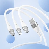 Recci RS11C Swift Serisi USB-A to Type-C 3A Hızlı Şarj Özellikli Data ve Şarj Kablosu 1M - 4