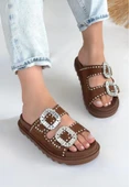 Juana Taba Nubuk Taşlı Terlik thumbnail 1