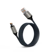 Recci RS35C USB-A to Type-C Örgü Tasarımlı Hızlı Şarj Özellikli Data ve Şarj Kablosu 1M - 9