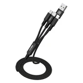 Recci RCS-D120 Fast Wind Serisi 3in1 USB-A to Lightning – Type-C – Micro Şarj ve Data Kablosu 1.2M - 4
