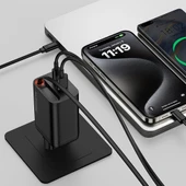 Recci RC103E GaN Teknolojili Hızlı Şarj Başlığı USB-A to Type-C PD 67W Type-C Kablolu Şarj Seti - 9