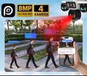 Ventus ES-5804 8MP 4 Kameralı Wifi  16X Zoom HiEasy Gece Görüş Çift Yönlü Ses Uzaktan İzleme Kişi Takibi Türkçe - 7