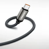 Recci RS35C USB-A to Type-C Örgü Tasarımlı Hızlı Şarj Özellikli Data ve Şarj Kablosu 1M - 5