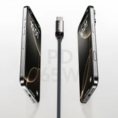 Recci RS35CC Type-C to Type-C PD 65W Örgü Tasarımlı Hızlı Şarj Özellikli Data ve Şarj Kablosu 1M - 4