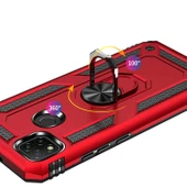 Xiaomi Redmi 9C Kılıf Yüzüklü Zırh Tank Vega - 4