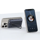 Recci RPB-W23 PD 20W Led Göstergeli Standlı Kablosuz Şarj Özellikli Type-C ve Lightning Kablolu Powerbank 15W 10000mAh - 5