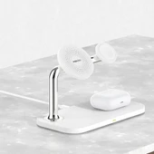 Recci RCW-20 Prestige Serisi 3in1 M-safe 15W Hızlı Şarj Özellikli Magnetik Kablosuz Şarj Standı - 8