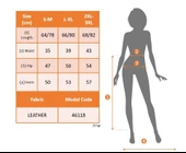 Kadın Yüksek Bel Kuşaklı Yanlardan Düğmeli Mini Deri Etek thumbnail 5