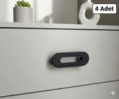 İnel 96mm Siyah Mobilya Kulpu 4 Adet - 1