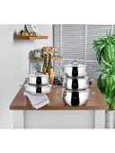 TAÇ Master Steel 10 Parça Çelik Tencere Seti - 1