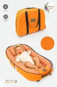 Bebek Yatağı, Bebek Yuvası, Babynest, 0-24 Ay Kullanım, Baş Yastıklı Kanvas Kılıf Deluxe Adorn Serisi Turuncu - 1
