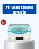 Retro Tasarımlı Gece Lambalı Bluetooth Hoparlör – Saat ve Pil Göstergeli thumbnail 1