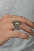 Gümüş Süleyman Mührü Erkek Yüzük thumbnail 3
