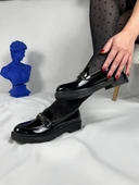 KB-803 Kömür Rugan Günlük Kadın Babet thumbnail 2