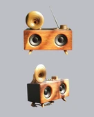 Retro Gramofon Tasarımlı Bluetooth Hoparlör – 3D Stereo Ses, 1800 mAh Batarya - 5