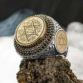 Gümüş Süleyman Mührü Erkek Yüzük thumbnail 1