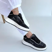 Hawer Siyah Cilt Bağcıklı Spor Ayakkabı thumbnail 4