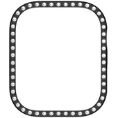 Huawei Watch Fit 3 İle Uyumlu Zarif Kristal Taşlı Kasa Koruyucu Kılıf  Siyah thumbnail 5