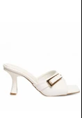 Sief Beyaz Rugan Topuklu Terlik thumbnail 2