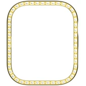 Huawei Watch Fit 3 İle Uyumlu Zarif Kristal Taşlı Kasa Koruyucu Kılıf  Gold thumbnail 5