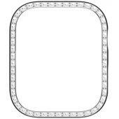 Huawei Watch Fit 3 İle Uyumlu Zarif Kristal Taşlı Kasa Koruyucu Kılıf  Gümüş thumbnail 5