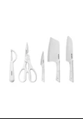 Karaca Markus Satırlı, Makaslı 5 Parça Bıçak Seti Beyaz thumbnail 1