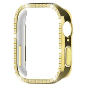 Huawei Watch Fit 3 İle Uyumlu Zarif Kristal Taşlı Kasa Koruyucu Kılıf  Gold thumbnail 3