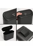 Mucit Home Araba Çöp Kutusu Araç Içi Taşınabilir Kapaklı Organizer Çöp Kovası Itme Kapaklı Kova - 5