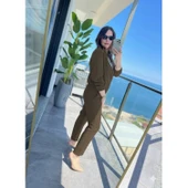 Lucky Life Kadın Uzun Kollu önden Fermuarlı Modal Ceket Ve Pantolon Ikili Takım thumbnail 1