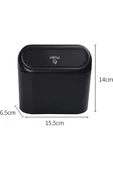 Mucit Home Araba Çöp Kutusu Araç Içi Taşınabilir Kapaklı Organizer Çöp Kovası Itme Kapaklı Kova - 3