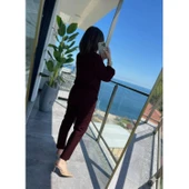 Lucky Life Kadın Uzun Kollu önden Fermuarlı Modal Ceket Ve Pantolon Ikili Takım thumbnail 4