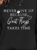 Lucky Life Kadın Uzun Kollu Yuvarlak Yaka Iki Iplik şardonlu Bluz thumbnail 1