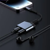 Recci RDS-A18 Lightning 2in1 Şarj ve Ses Adaptörü thumbnail 3