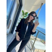 Lucky Life Kadın Uzun Kollu önden Fermuarlı Modal Ceket Ve Pantolon Ikili Takım - 2