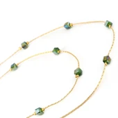 WORSY WGA 019 PEARL KARE YEŞİL TAŞLI GÖZLÜK ZİNCİRİ ALTIN Gözlük Aksesuarı thumbnail 2