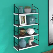 Kenzlife mutfak banyo duvar rafı junzi mat gri suntalam 100(Y)*40(G)*15(D)4 KATLI thumbnail 1