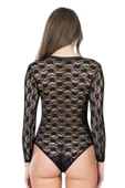 Derya Kurşun Bisiklet Yaka Dantelli Çıtçıtlı Kadın Body 327 - 2