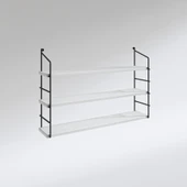 Kenzlife mutfak banyo duvar rafı junzi mat beyaz suntalam 070(Y)*80(G)*15(D)3 KATLI thumbnail 2