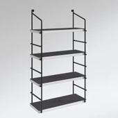 Kenzlife mutfak banyo duvar rafı junzi mat gri suntalam 100(Y)*40(G)*15(D)4 KATLI thumbnail 2