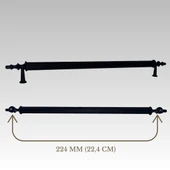 Klipso Mat Siyah 224 MM Metal Lüks Çekmece Dolap Mobilya Kulpları thumbnail 1