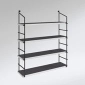 Kenzlife mutfak banyo duvar rafı junzi mat gri suntalam 100(Y)*60(G)*15(D)4 KATLI thumbnail 2