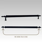 Klipso Mat Siyah 96 MM Metal Lüks Çekmece Dolap Mobilya Kulpları thumbnail 1