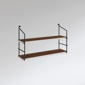 Kenzlife mutfak banyo duvar rafı junzi mat ceviz suntalam 040(Y)*60(G)*15(D)2 katlı thumbnail 2